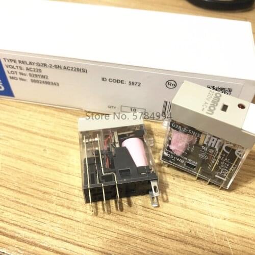 10PCS 100% NEW OMRON G2R-1-SN G2R-2-SN AC220(S) Authentic original Intermediate relay G2R-2-SN(S) 220VAC
