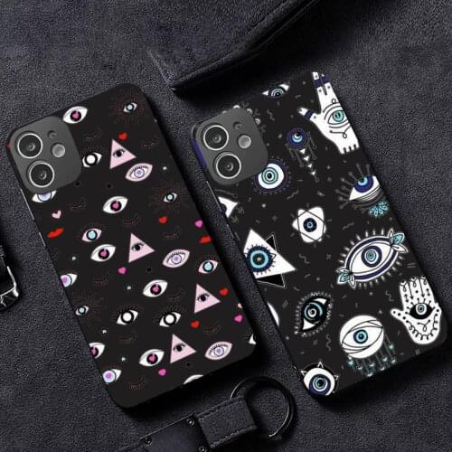 Pink Evil Ey Phone Case for iPhone 12 11 mini pro XS MAX XR 8 7 6 6S Plus X 5S SE 2020