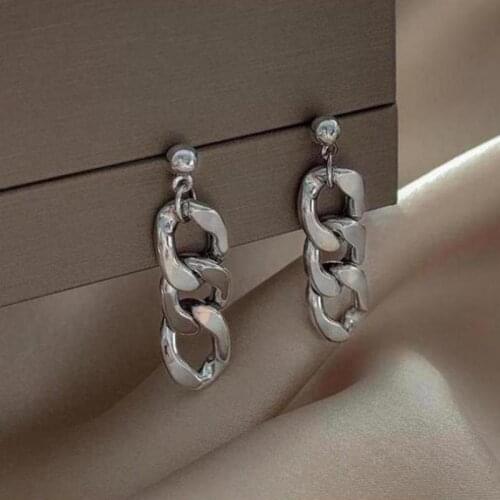 Korean Earrings Fashion Jewelry Crystal Chain Stud Earrings Couple Oorbellen Long Statement Earrings For Women Wholesale