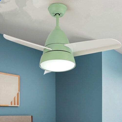 Modern Kids Ceiling Fan Light Simple Children Bedroom Ceiling Fan with LED Light and Remote Control Several Mold for Selection