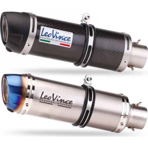 51mm Motorcycle Leovince Exhaust Muffler Pipe with DB Killer Escape Moto Pitbike Racing NMAX CB650F MT03 GSXR Z750