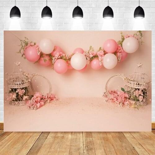 Yeele Baby Birthday Background Balloon Flower Room Newborn Party Photography Backdrops Vinyl Photocall Photo Studio Photophone