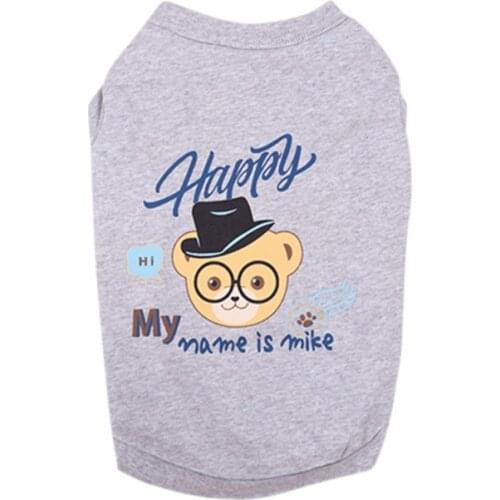 XS-XL Summer Pets tshirt Puppy Dog Clothes Pet Cat Vest Cotton T Shirt Pug Apparel Costumes Dog Clothes for Small Dogs Hot Sell