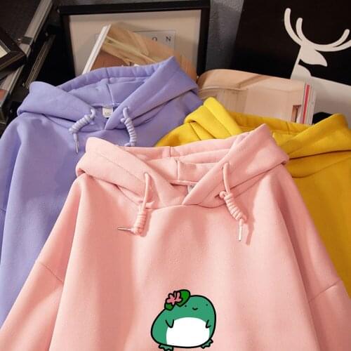 Harajuku Oversized Pullover Sweatshirt for Women Cartoon Funny Hoodie Cute Korean Ulzzang Clothes Thick Female Hooded Streetwear