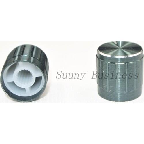 10Pcs Volume Control Rotary Knobs Black For 6mm Dia. Knurled Shaft Potentiometer Connector