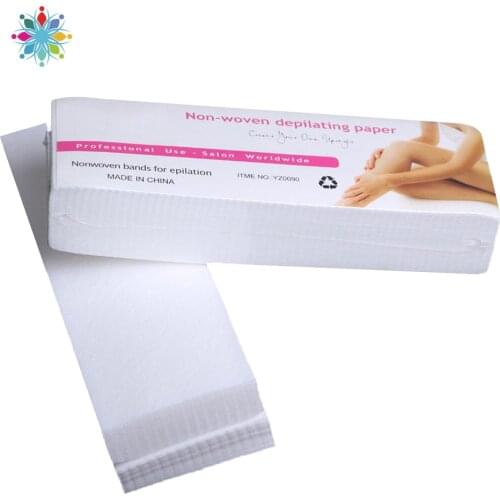 100 Pcs/Set Depilatory Papers Nonwoven Cloth for Face Neck Arm Leg Body Hair Removal Wax Paper Beauty Tools High Quality