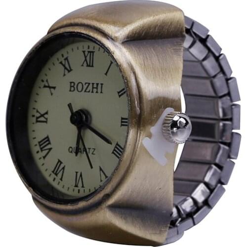 2 PCS Free shipping 2016 Popular Creative Lady Girl Steel Round Elastic Quartz Finger Ring Watches