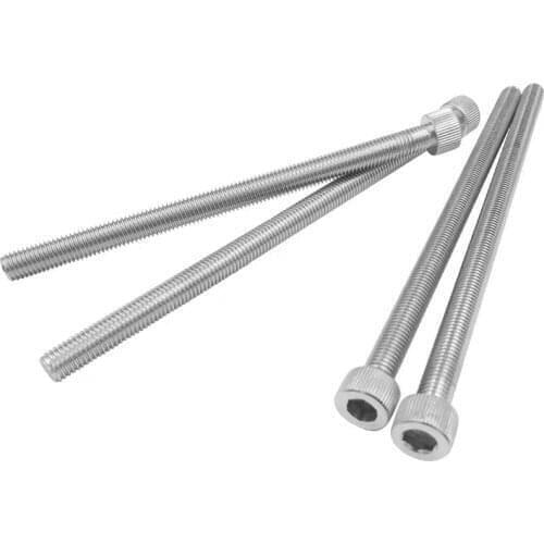 2pcs M12 thread 150/160/170/180/190/200mm length extension screw bolt 304 stainless steel Allen screws hex socket bolts knurled