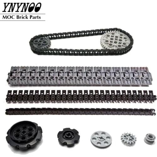 20-100Pcs High-Tech Link Chain with Beveled Reinforced Edge Building Block MOC Brick Part Set 3711 57518 Motorcycle Tank Chain
