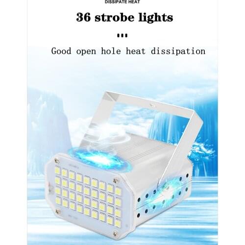 36 LED RGB UV White Strobe Lights Disco DJ Party Holiday Christmas Music Club Sound Activated Flash Stage Lighting Effect