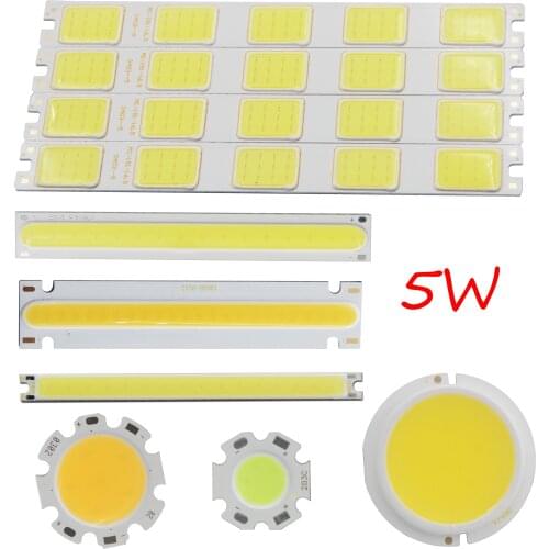 [ALLCOB] MIX 5W 15V 12V 6V led cob lamp light emitting diode panel round cob for DIY bulb cob led bar strip chip source