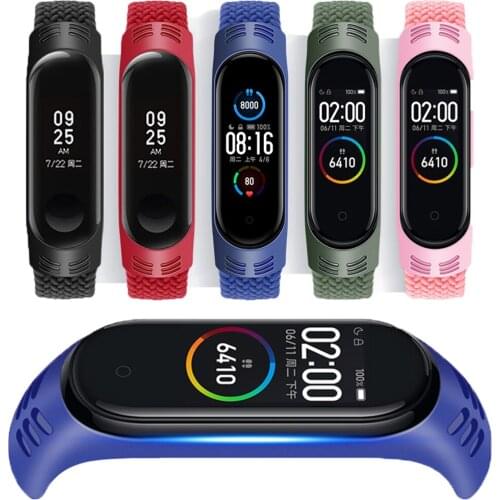 Bracelet For Mi band 5 Strap Nylon Braided Solo Loop Correa bracelet Wristband For xiaomi Mi band 4 3 Smart Watch Sports Strap