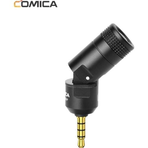 COMICA CVM-VS07 Microphone Mini Omnidirectional Mic 3.5mm TRRS Plug 90° for GoPro Action Camera DSLR Camera Cellphone Stabilizer