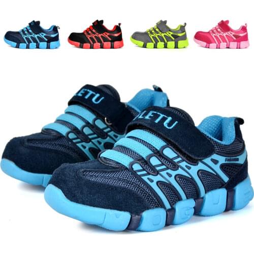 Genuine leather children sports shoes kids boys real leather running sneakers baby soft sole walking shoes size 21 to size 37