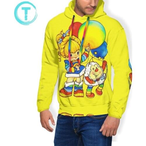 Rainbow Brite Hoodie Rainbow Brite Hoodies Polyester Men Pullover Hoodie Loose Grey Popular Hoodies