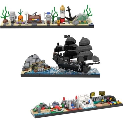 Movie Skyline Citys Buildings Magic Castle House Architecture Building Blocks diy Educational Bricks Citys Toys Childrens Gifts