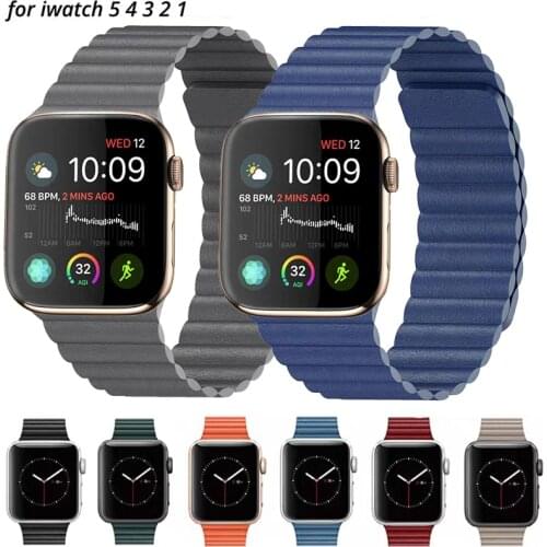 UTHAI B13 Leather loop strap For apple watch band 44mm 40mm For iWatch series se 6 5 4 Watchbands 42mm 38mm For iWatch3 2 1