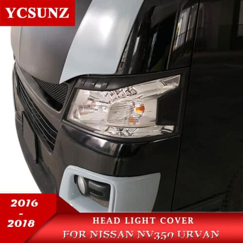 ABS Headlight Cover For Nissan NV350 Urvan Caravan E26 2016 2017 2018 Accessories Head Lamp Car-styling Parts