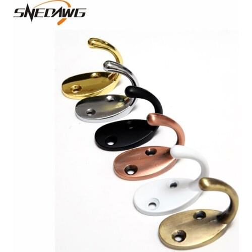 Zinc Alloy Hook Hanger 6 Colors Optional Hanging Clothes Coat Hat Vintage Hooks for Hanging Decorative Wall Hooks