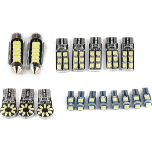 18pcs Perfect White Canbus Error Free LED Bulb Interior Dome Map Overhead Light Kit For BMW E93 3 Series 2006-2013