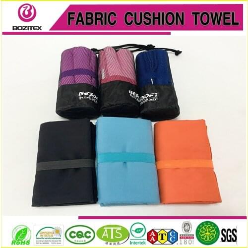 Microfiber suede towel swimming beach bath compact soft quick dry gym camping sports yoga towel with mesh bag