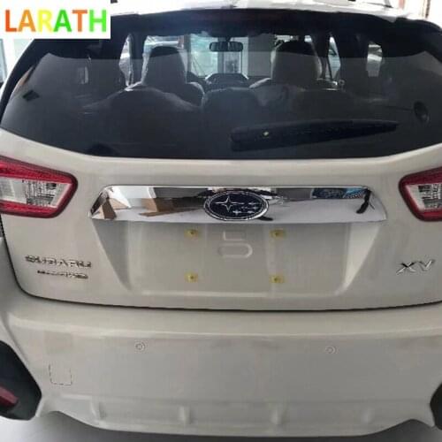 For Subaru XV Crosstrek Impreza 2017-2019 ABS Chrome Rear Trunk Tail Gate Tailgate Cover Protector Strip Car Styling