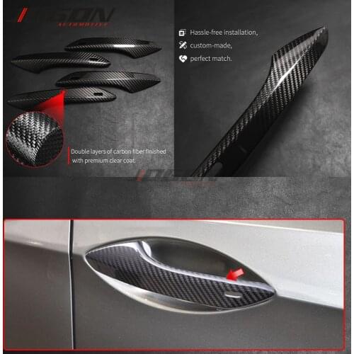 Real Carbon Fiber Car Door Handle Cover Trim For Lexus RC RC200t RC300 RX RX 300 350 NX NX300H NX200T 2015-2020 Accessories