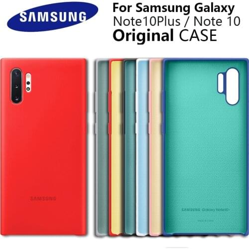 Note10+ Case Original Samsung Galaxy Note 10 Plus Silky Silicone Cover High Quality Soft-Touch Back Protective Galaxy Note 10