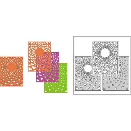 New 2021 Layering Arrow Heart Swirl Plate Metal Cutting Dies for DIY Scrapbooking and Card Making Decor Embossing Craft No Stamp