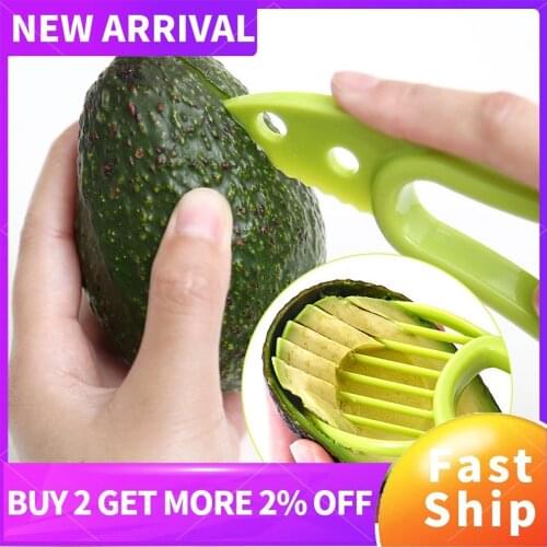 3-in-1 Avocado Slicer Shea Corer Butter Fruit Peeler Cutter Pulp Separator Plastic Knife Kitchen Vegetable Tools EASY to Peel