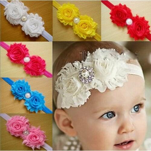 Baby Girls Pearl Worn Hair Band Hair Accessoriess Wholesale 40pcs /lot