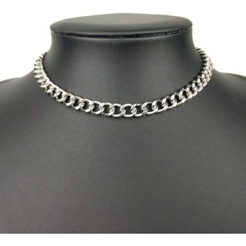 Punk Choker Necklace Collar Chain Neck Statement Hip Hop Big Chunky Gold Color Thick Chain Necklace Women Jewelry men necklace