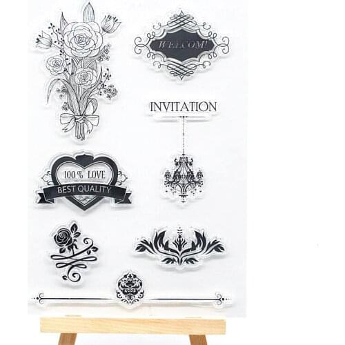 Invitation Clear Stamp for Card Making Decoration and Scrampbooking Happy birthday Clear stamp