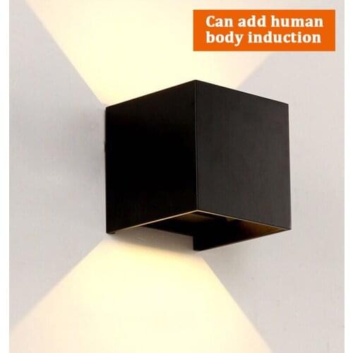 Simple Outdoor Wall Lamp Led Outdoor Creative Hotel Corridor Waterproof Double Head Living Room Bedroom Bedside Induction Wall