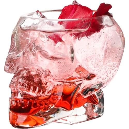 Transparent Skull Head Cup Transparent Glass Beer Whiskey Vodka Wine Water Champagne Cocktail Wine Glass Coffee Milk Mug