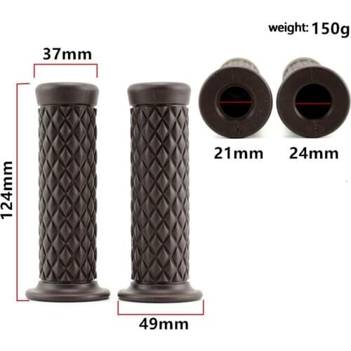 Rubber classic vintage 22MM moto handlebar vintage retro for harley style parts universal motorbike accessories motorcycle grip