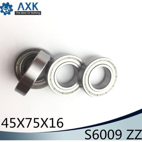 S6009ZZ Bearing 45*75*16 mm ( 2PCS ) ABEC-1 S6009 Z ZZ S 6009 440C Stainless Steel S6009Z Ball Bearings