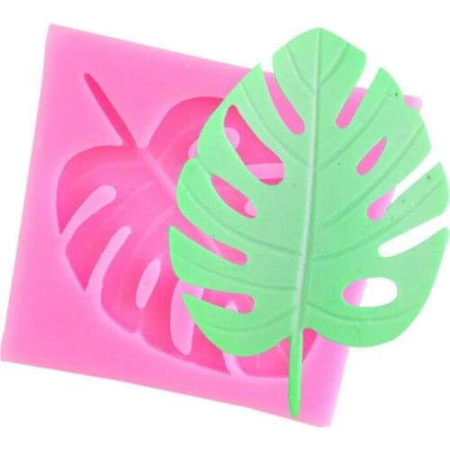 Banana Leaf Silicone Fondant Sugarcraft Aroma Stone Ornaments Mold for Pastry Cup Cake Decorating Tools Chocolate Gumpaste Mold