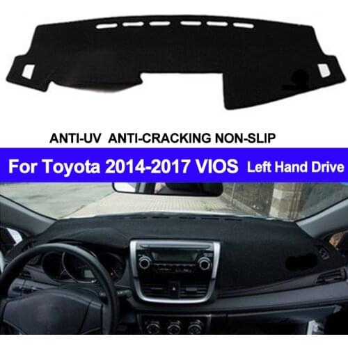 TAIJS Car Dashboard Cover Dash Mat Dash Pad DashMat Carpet ANti-UV Automobile NON-Slip For Toyota 2014 2015 2016 2017 Vios