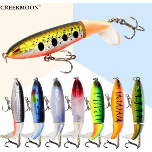 Outdoor Winter Ice Fishing Hard Bait 13g/35g Artificial 3D Eyes Bass Japan Wobbler Propeller Tractor Pesca with Rotating Tail