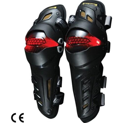 Led Light Knee Protector CE EN1621-1 Motorcycle Protection Knee Pads Joelheira Moto Motocross Guards MTB MX Protective Gear