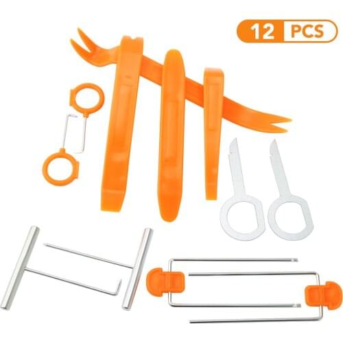 12 Pcs Car Door Clip Panel Trim Removal Tool Accessories for Mitsubishi renault opel saab lada Alfa Romeo kia Ssangyong Daewoo
