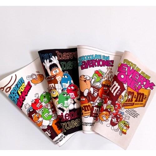 ZENGIA 15X20CM chocolate beans Hand dyed fabric printed for diy patchwork home decoration on wall natural Patchwork tissus