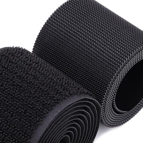 1Meter Pair Supper Black White Fastener Tape Velcros Adhesive Hook and Loop Tape Cable Ties DIY Crafts Sewing Accessory 20-100mm