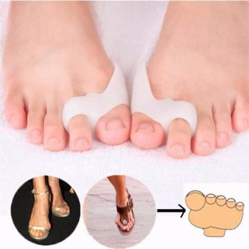 1Pair Silicone Gel Bunion Big Toe Separator Spreader Eases Foot Pain Hallux Valgus Correction Guard Feet Care Tools