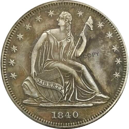 1840 O United States Half Dollar Cupronickel Plated Silver Collectibles Copy Coin