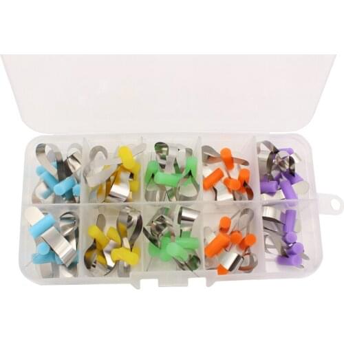 50pcs/box Adult/Children Dental Orthodontic Forming Sheet Sectional Contoured Metal Matrices With Positioning Dentist Matrix