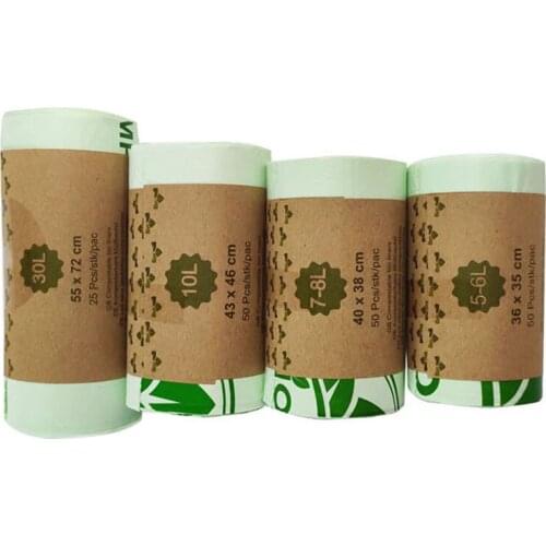 50pcs Kitchen Compostable Bags Degradable Garbage Bags Environmental Protection Biodegradable Garbage Bags