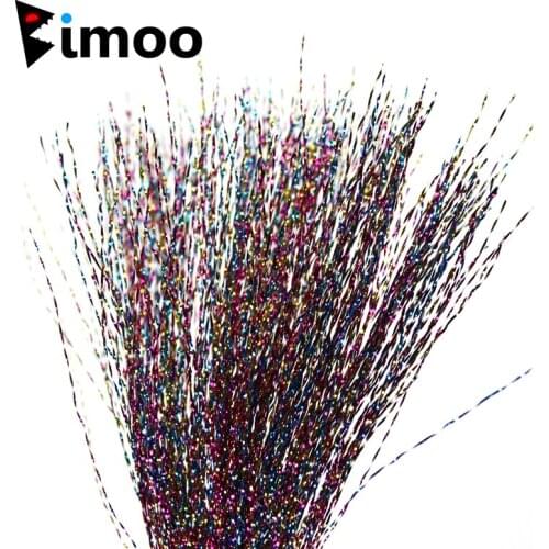 6 Bags Twisted Rainbow Flashabou for Fly Tying Fibers Treble Tailing Material