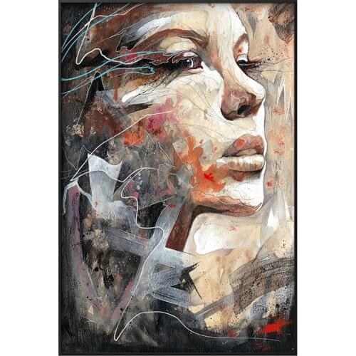 Abstract Woman Portrait Posters and Prints Watercolor Girl Wall Art Canvas Paintings on The Wall for Home Decoration No Frame